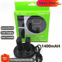 1400mAh Rechargeable Battery Pack for Xbox Series X/S & Xbox One S/X Controller Charger Kit