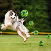 Dynamic Rattle Light Wobble Ball for Dogs Sound Activated Entertainment Toy Interactive Focus Training Teething Pet Toy