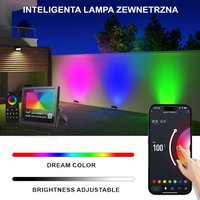Tuya Smart APP WiFi Zigbee Bluetooth LED Outdoor Flood Landscape Light 2.4G RF Remote RGBCW Color IP66 Waterproof 30W 50W AC220V