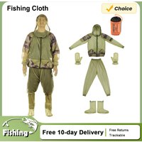 Lixada Outdoor Mosquito Repellent Suit Bug Jacket Mesh Hooded Suits Fishing Hunting Camping Jacket Insect Protective Mesh Gloves
