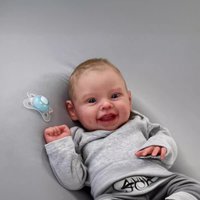 Harper Soft Silicone Full Body Vinyl Reborn Toddler Girl Boy Doll Lifelike Newborn Baby Painted Hair Doll Gifts for Children Toy