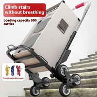 Tragbarer, faltbarer, handgezogener Wagen zum Treppensteigen, Bewegen schwerer Gegenstände, Gepäck, kleiner dreirädriger Haushaltswagen