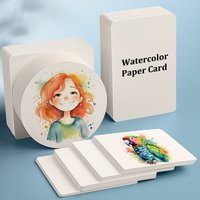 ●Square/Round 300G 25 Sheets Professional Water Color Paper Postcard For Painting School Drawing Supplies