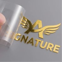 100Pcs Custom 3D Metal Stickers Personalized Gold Silver Transfer Sticker Customized Wedding Label Company Brand DTF Waterproof