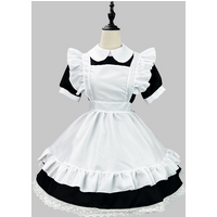 Classic Maid Anime Cosplay Costume Black White Plus Size Apron Maid Cat Girl Kawaii Japanese Outfits Party Princess Lolita Dress