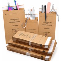 20/100/200Pcs Dry Heat Sterilization Pouches Self Sealing Kraft Paper Bags Disposable Sterile Pouch For Nail Art Manicure Tools