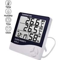 LED Digital Thermo Hygrometer Multifunction Temperature Humidity Meter Alarm Clock Weather Station For Home Indoor Accessory