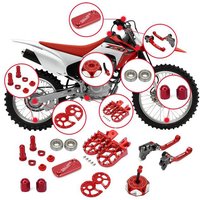For HONDA CRF230F CRF 230F Motorcycle CNC Foot Pegs Brake Clutch Levers Gas Cap Chain Adjust Roller Bearings Reservoir Cover