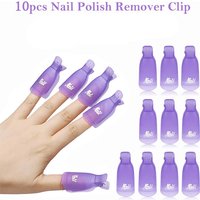 10PcsPlastic Nail Art Soak Off Cap Clip UV Gel Polish Remover Wrap Tool for Fingernail Removal Soak Off Clips
