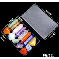 Set Hexagon Rose Quartz Gems 14pcs Pointed Quartz Crystal Chakra Healing Stones And Crystals For Meditation Bedroom Decor