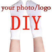Factory personalized custom socks 3D printing men's/women's socks DIY custom design interesting casual low ankle socks