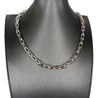 Minimalist Chain Necklace Stainless Steel Necklace Charm Silver Color Wide Heavy Chain Punk Boyfriend Gift Couples Jewelry
