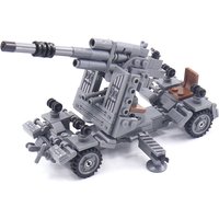 MOC 88mm Anti-Aircraft Gun Tank War Military City Vehicle Car Building Blocks Classic Model Bricks Kits Sets Ideas