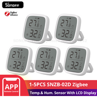 1-5 sztuk SONOFF SNZB-02D Zigbee czujnik temperatury i wilgotności z wyświetlaczem LCD moduł monitorowania inteligentnego domu dla Alexa Google Home
