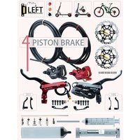 AliExpress nfox Zoom HB-876E 4-piston Left Disc Hydraulic Brake E-bike Folding Mountain Bike Bicycle Power Off 160 180 203 Roto Split Tube SM2A