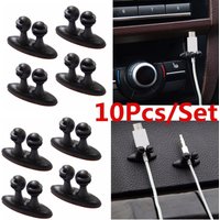 10Pcs/Lot Car Wire Cord Cable Holder Tie Clips Line Fixer Organizer Drop Adhesive USB Cable Car Clip Accessories