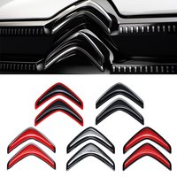 3D ABS Car Front Grille Badge Sticker Auto Rear Bumper Decoratiion for Citroen C4 Picasso Xsara C5 Aircross Cactus C1 C2 C3 C6