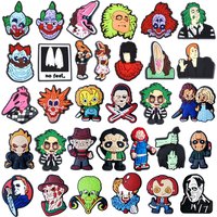 32Pcs Halloween Shoe Charms,Horror Movie Shoe Charms,Scary Shoe Charms Gifts,Adult Men Women Accessories Charms