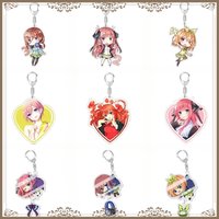 The Quintessential Sisters Cute Nakano Quintuplets Keychain Nino Ichika Keyrings Yotsuba Itsuki Bag Tag Baji Trendy Goods Gift