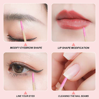 100/300/500Pcs Wood Nail Cotton Swab 7/10cm Double/Single Head Clean Stick Cuticle Pusher for Makeup Pedicure Care Manicure Tool