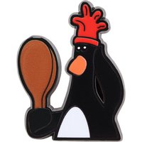 1pc Wrong Pants, Feathers, McGraw Brooch, Silent But Evil Penguin Villain Character, Cockscomb Badge Accessory