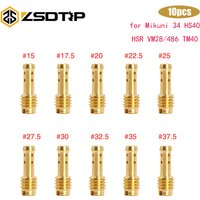 ZSDTRP-10pcs/set Pilot Jet 8 Bleed Holes 15 17,5 20 22,5 25 30 32,5 35 37,5 for Mikuni 34 HS40 HSR VM28/486 TM40