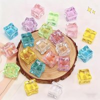 24 Glow-in-the-Dark Resin Ice Cubes,Suitable for Outdoor Courtyard/ Party Decorations, Durable, Safe, and Non-toxic Resin Blocks