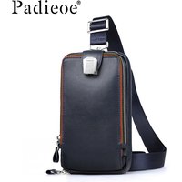 Top layer cowhide fashionable casual crossbody bag made of genuine leather, trendy shoulder bag for single use, multi-functional