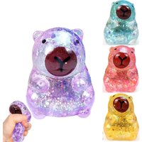 Cartoon Capybara Decompression Toy Soft Glitter Gummy Fidget Toys Pinching and Stress Relief Tool Anti Stress Squeeze Toy Gifts