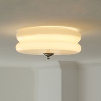 Lampy sufitowe z mlecznobiałego szkła, szklane lampy w kształcie jajka, minimalistyczne, w stylu skandynawskim, kremowe, do salonu, korytarza, sypialni.