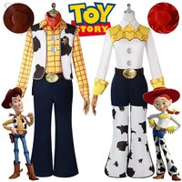Carnival Anime Woody Jessie Cosplay Costume Toy Story Cowboy Hat Suit Halloween Party Role Playing Outfits for Adult Men Women
