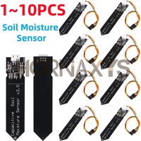 1-10PCS Capacitive Soil Moisture Sensor Module Corrosion Resistant 3.3~5.5V for Arduino Moisture Detection Garden Watering DIY