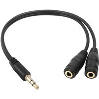 Headphone Splitter 3.5mm 1/8 TRS To Dual 3.5mm Jack Y Splitter Cable Lead Two Way for Mobile Phone Tablet Laptop with 3.5mm Jack