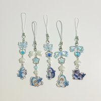 Cute shark cat mobile phone charms, bag accessories, Y2K keychains