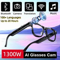 1300W KI-Smart-Elektronische Brille mit Kamera, KI-Übersetzer, Bluetooth-Headset, Aufnahme, Smart-Sonnenbrille, Motorradzubehör