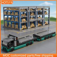 584 PCS transport Car transport vehicles and their trailers. MOC Customize Modular Building Block Kids DIY Festival Toy Gift