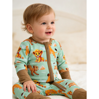 Infant Bamboo Fiber Fabric Onesie Soft and Gentle on Baby's Skin Zipper Design Suitable for All Seasons 0-24 Months