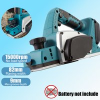 Brushless Cordless Electric Wood Planer, Rechargeable Handheld Wood Planing Machine, Compatible with Makita 18V Battery,