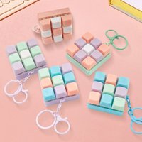 1PC Fidget Decompression 9 Keyboard Key Toy For Adults Antistress Toys Boys Girls Anti Stress Finger Keyboard Games Keychain