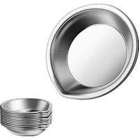 JOYSTAR 12pcs Stainless Steel Small Round Paint Tray Paint Mixing Palette Tray,Suitable for Mixing of Various pigments