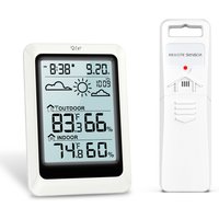 ORIA Wireless Weather Station Indoor Outdoor Temperature Monitor Digital Humidity Gauge Meter with 328ft Range Remote Sensor