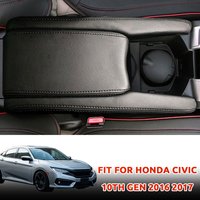 For Honda Civic 10th Gen 2016 2017 3pcs Car Armrest Cover | OEM Fit Scratch proof Microfiber Leather Car Interior