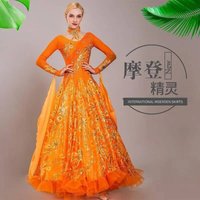 New Modern Dance Dress Handmade Hot Diamond National Standard Dress Social Dance Ballroom Dance Performance Costume