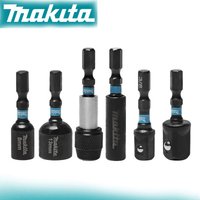 Makita Impact Black Series Magnetic Sleeve Bit Set Socket 6mm/8mm/10mm/13mm Hexagon Shank Extension Quick Change Bit Holder