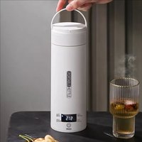 4 Gear LED Display Temperature 220V 110V Electric Heating Cup Leakproof Travel Office Thermos Bottle Water Boiling Kettle 500ML