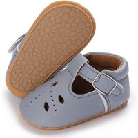 Breathable Newborn Baby Shoes Baby Boy Girl Shoes Girl Classic Bowknot Rubber Sole Anti-slip PU Toddler Shoes First Walker