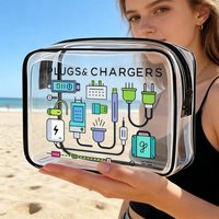 Waterproof Clear PVC Zipper Bag Summer Travel Cosmetic Organizer Toiletry Makeup Storage Bag Cosmetic Bag