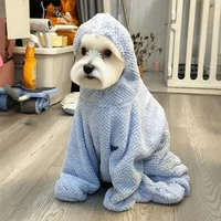 Practical Absorbent Pet Bathing Clothes Full-Coverage Soft Dog Drying Coat Quick-Dry Thickened Pet Bath Towel
