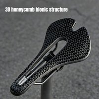 AliExpress NONE 3D Printed Bike Saddle Ultralight Carbon Fiber Hollow Comfortable Breathable MTB Gravel Road Bicycle Cycling Seating Parts