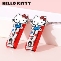 Genuine Sanrio Hello Kitty Nail Clipper Cartoon Kt Portable Sharp Durable Manicure Tool Home Nail Clippers Trim Without Splatter